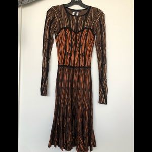 BCBG knee length printed dress